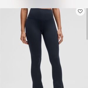 Lululemon High-Waisted navy flare Leggings